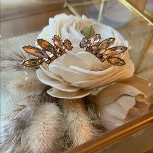 Crystal Leaf Earrings